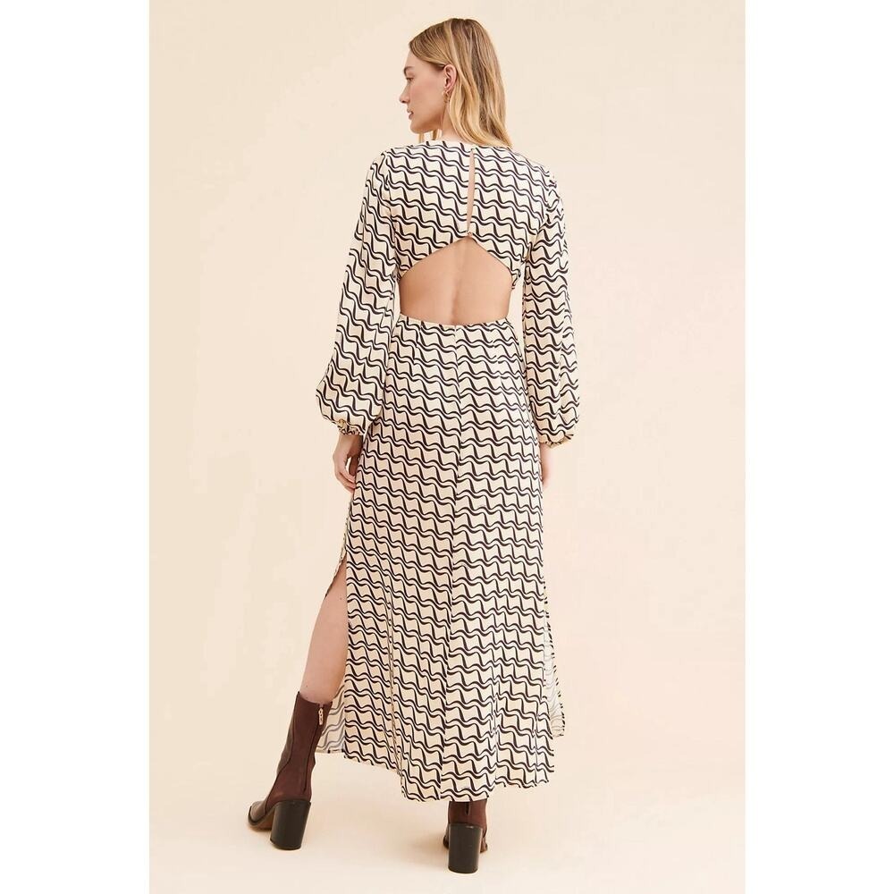 The Wolf Gang Back Cut Out Marrakesh Dress XL Geometric Print